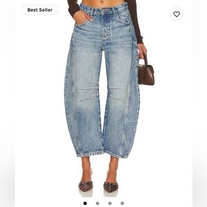 We The Free Good Luck Mid Rise Barrel in Ultra
Light Beam